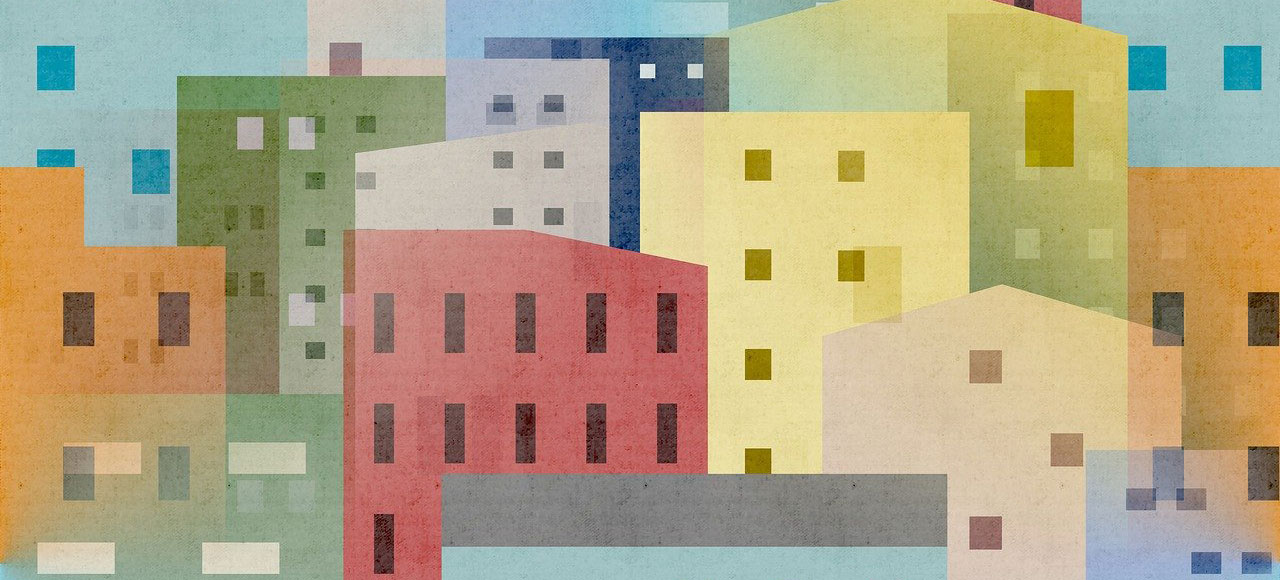 Illustration of many houses. Credit: Winterflower via Pixabay