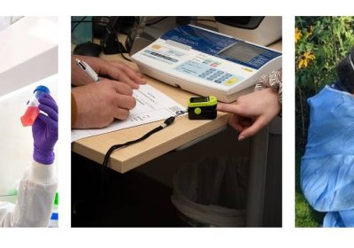 Three images showing the ME team in 2019