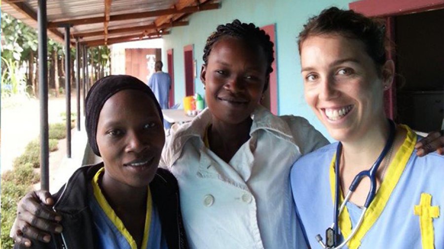 Melanie with colleagues