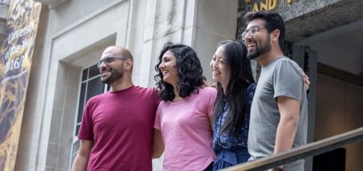 students outside