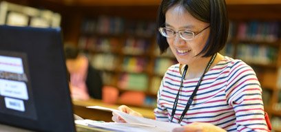 Picture of a student studying